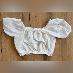 GAP Kids White Eyelet Crop Top